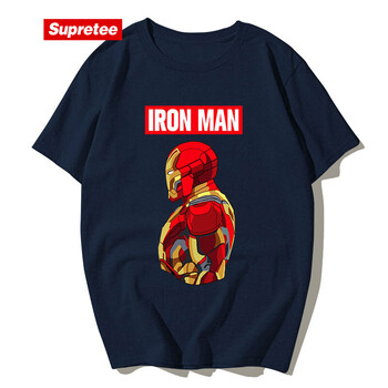 supretee 短袖 男士T恤 藏青色鋼鐵俠 