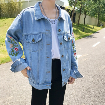 古萊登（GODLIKE） POLO領(lǐng) 長袖 女 短外套 繡花，口袋，多口袋，明線裝飾