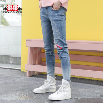 木果果木  直筒褲 女 長(cháng)褲 牛仔褲