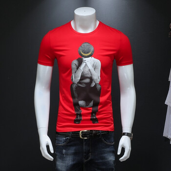 瑞火 短袖 男士T恤 紅色932 