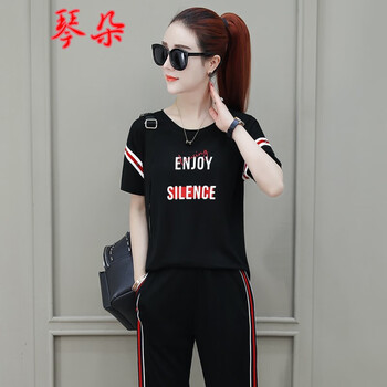 琴朵（QINDUO） 印花 短袖 T恤 女 圓領(lǐng)