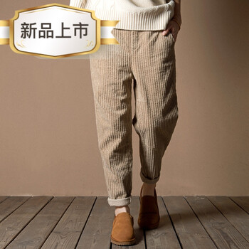燈芯絨小腳褲胖MM