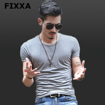 FIXXA 短袖 男士T恤 灰色 
