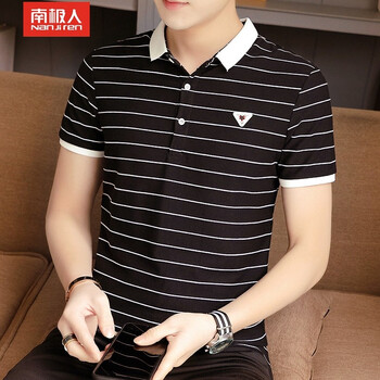南極人（Nanjiren） 短袖 男士T恤 N78006黑色 XL，L，XXL，XXXL，M