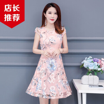 復(fù)古印花連衣裙，打造時(shí)尚小仙女