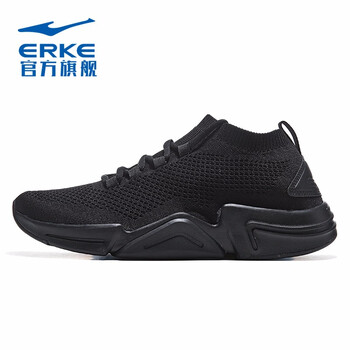 鴻星爾克（ERKE）跑步鞋正黑4072 43