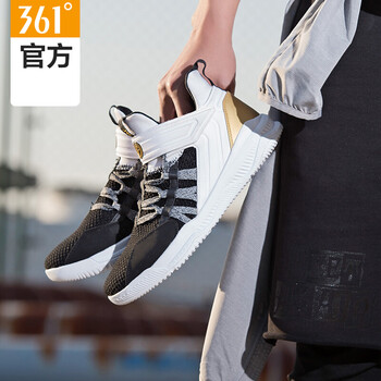 361度籃球鞋烏黑色/皇冠金 36