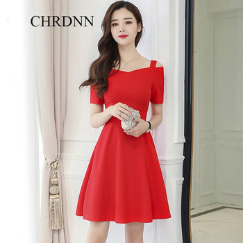 赤典（CHRDNN） 純色 口袋，拉鏈，多口袋 連衣裙