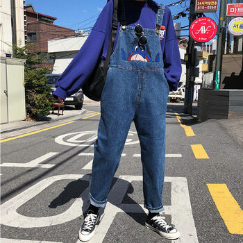 高腰背帶褲秋冬