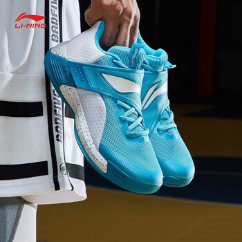 李寧（LI-NING）籃球鞋海豚藍(lán)/標(biāo)準(zhǔn)白-4 