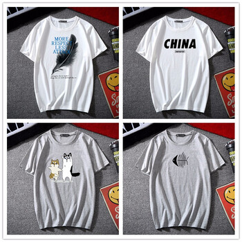 光瑾 短袖 男士T恤 HTY短袖羽毛白+CHINA白+二哈灰+魚(yú)刺灰 