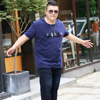木子彤 短袖 男士T恤 五人深藍(lán) 