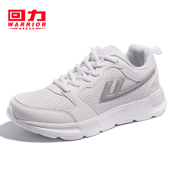 回力（Warrior）跑步鞋白灰 44，40，41，42，43