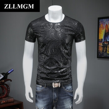 ZLLMGM 短袖 男士T恤 黑色 XL，4XL，L，M
