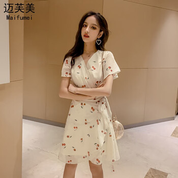 邁芙美（Maifumei）  綁帶，印花 連衣裙