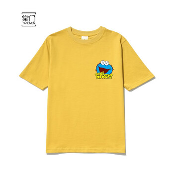 棠門(mén) 短袖 男士T恤 黃色藍標 