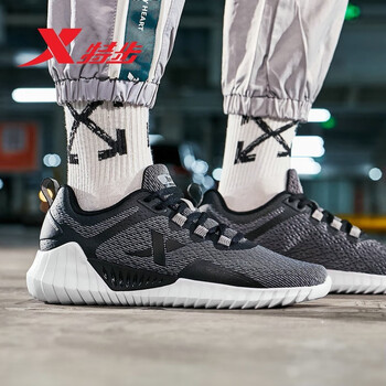 特步（XTEP）跑步鞋881119119012黑灰 