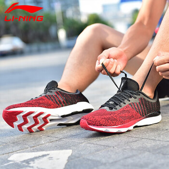 李寧（LI-NING）跑步鞋-9潮流黑紅 39
