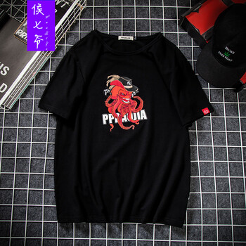 侯七爺（HOUQIYE） 短袖 男士T恤 T110黑色 