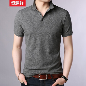 恒源祥 短袖 男士T恤 68076 深灰色 