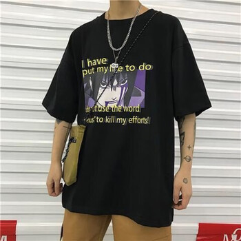 佰可衣（BAICLOTHING） 短袖 男士T恤 黑色(佐助) 