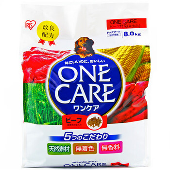愛麗思（IRIS） 牛肉口味狗糧 ONECARE 成犬牛肉 8kg