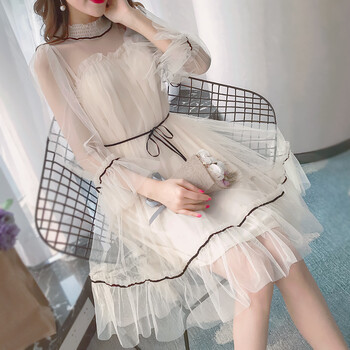 網(wǎng)紗雪紡連衣裙，打造優(yōu)雅小仙女