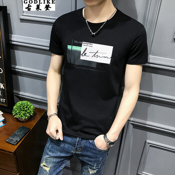 古萊登（GODLIKE） 短袖 男士T恤 T07黑《收藏店鋪，優(yōu)先發(fā)貨》 