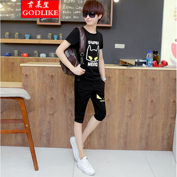 古萊登（GODLIKE） 短袖 男士T恤 黑色小怪獸 