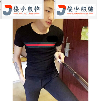 尊尚鳥（ zunshangniao） 短袖 男士T恤 橫桿黑短袖 S，XL，L，XXL，M