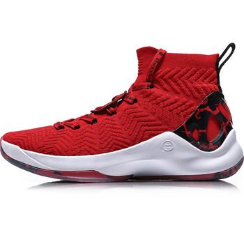 李寧（LI-NING）籃球鞋朱砂紅/標(biāo)準(zhǔn)黑 