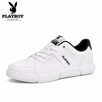 花花公子（PLAYBOY）男士白/黑 39