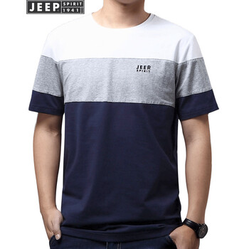 吉普（JEEP） 短袖 男士T恤 白色 XL，L，XXL，XXXL，M
