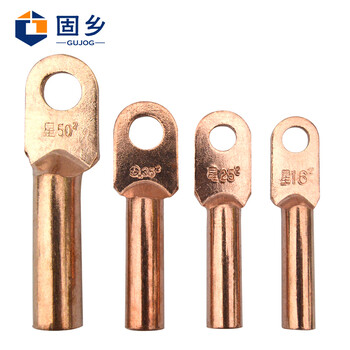 固乡 10 16 25 35 50平方双孔 铜鼻 线鼻子 铜接 线端子 铜线耳 电缆堵油 铜接头单孔 接线鼻【16平方双孔】