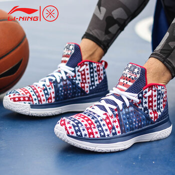 李寧（LI-NING）籃球鞋韋德籃球鞋【紅藍(lán)】 