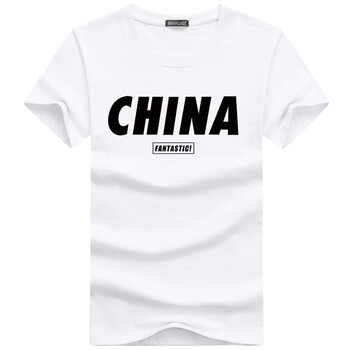 未知 短袖 男士T恤 CHINA白色 