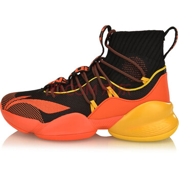 李寧（LI-NING）籃球鞋標(biāo)準(zhǔn)黑/火焰橙ABAP023-6 