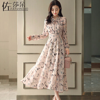 佐莎朵（ZUOSHADUO） 花色 拼色 連衣裙
