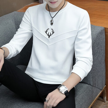 魯賓克 長袖 男士T恤 A112-W2785白色 XL，L，XXL，XXXL，M