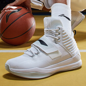 李寧（LI-NING）籃球鞋標(biāo)準(zhǔn)白/冰川灰 