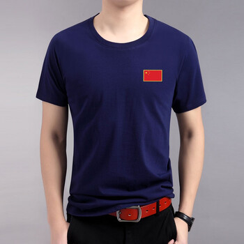 K L B ZHE 短袖 男士T恤 guoq藍色 S，XL，4XL，5XL，L，M，XXXL，XXL