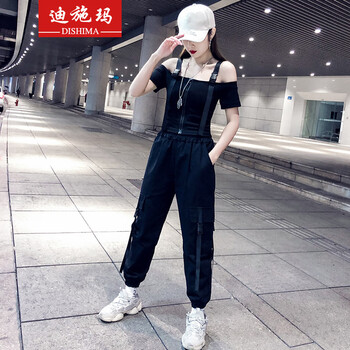 寬松休閑背帶褲，微胖妹子的福音