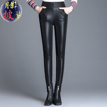 元素,新款,大碼,樣式,流行,趨勢,褲女,真皮