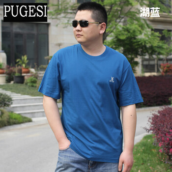 普戈斯（PUGESI） 短袖 男士T恤 湖藍色 