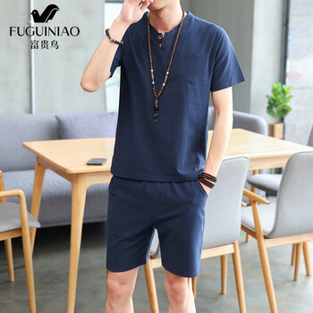 富貴鳥(niǎo)（FUGUINIAO） 短袖 男士T恤 藏青色 