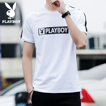 花花公子（PLAYBOY） 短袖 男士T恤 SY1227 白色 