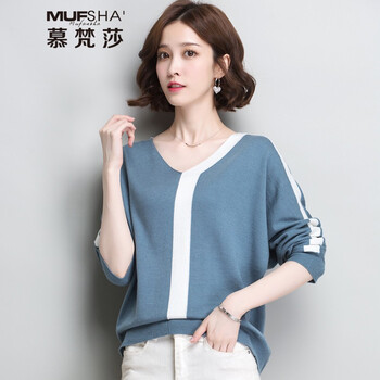 慕梵莎（MUFANSHA） 3D，立體剪裁 短袖 T恤 女 V領(lǐng)