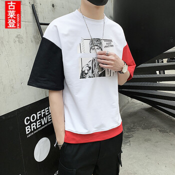古萊登（GODLIKE） 短袖 男士T恤  T8802白色 