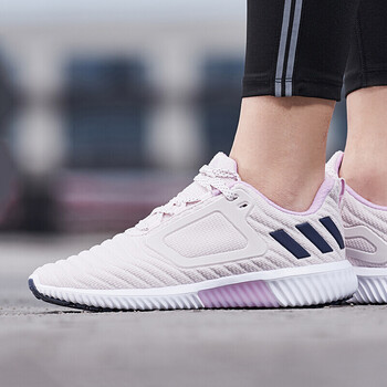 阿迪達(dá)斯（Adidas）跑步鞋BB6591粉紫+影跡藍(lán) 36