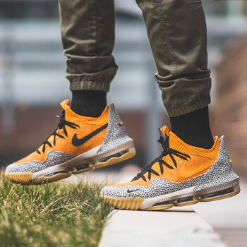 耐克（NIKE）籃球鞋灰黃石斑CI3358-800 